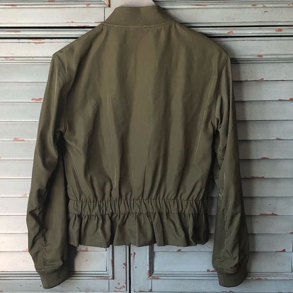 Kate Spade Bomber Peplum Fall Jacket gather frill - Picture 4 of 16